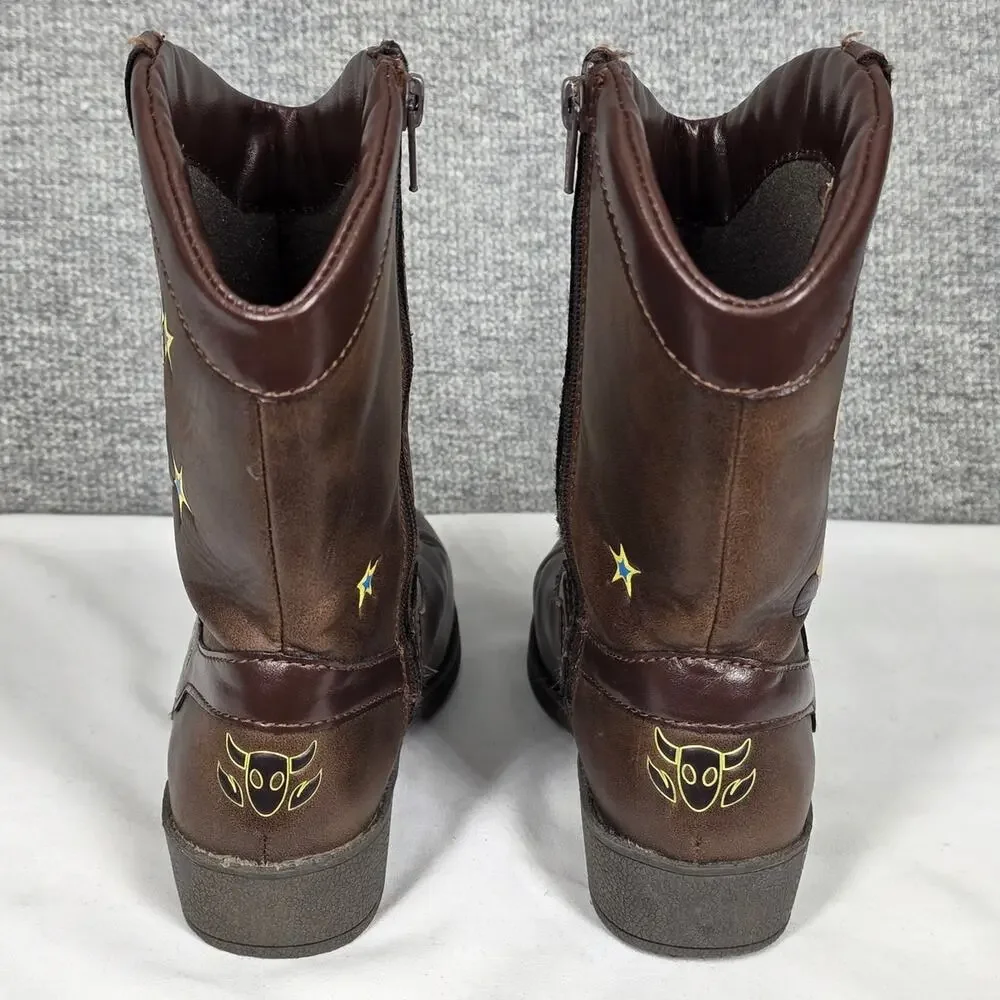 DISNEY PIXAR 2018 TOY STORY WOODY & BULLSEYE KIDS’ BROWN COWBOY BOOTS – SIZE 12